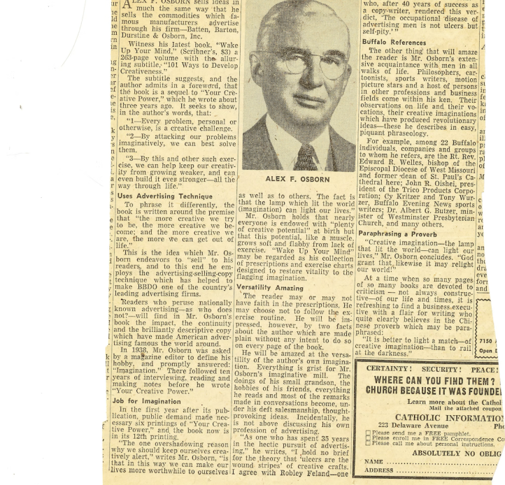 Press Clipping on Versatility of Imagination 