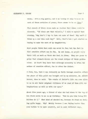 Second page of This I Believe speech