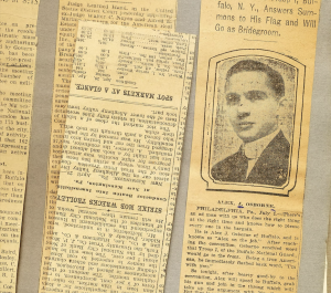 Bugle call article for Osborn going to the frontlines 