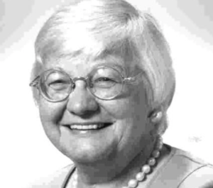 Profile of Ruth B. Noller smiling 